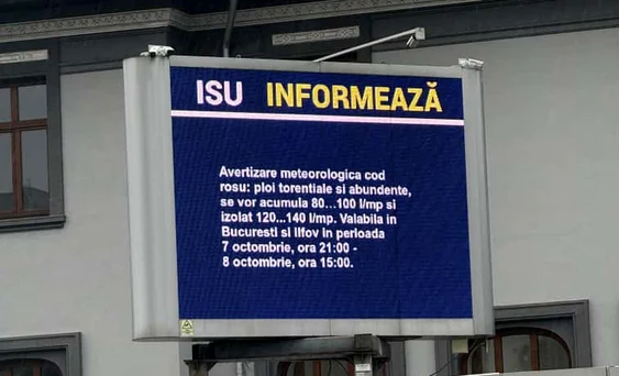 Panouri de avertizare FOTO: ISU
