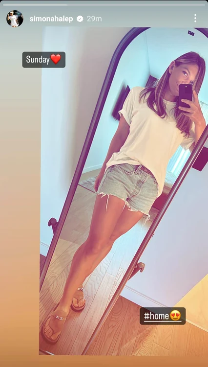 Simona Halep, poză pentru fanii care îi sunt alături. Foto Instagram