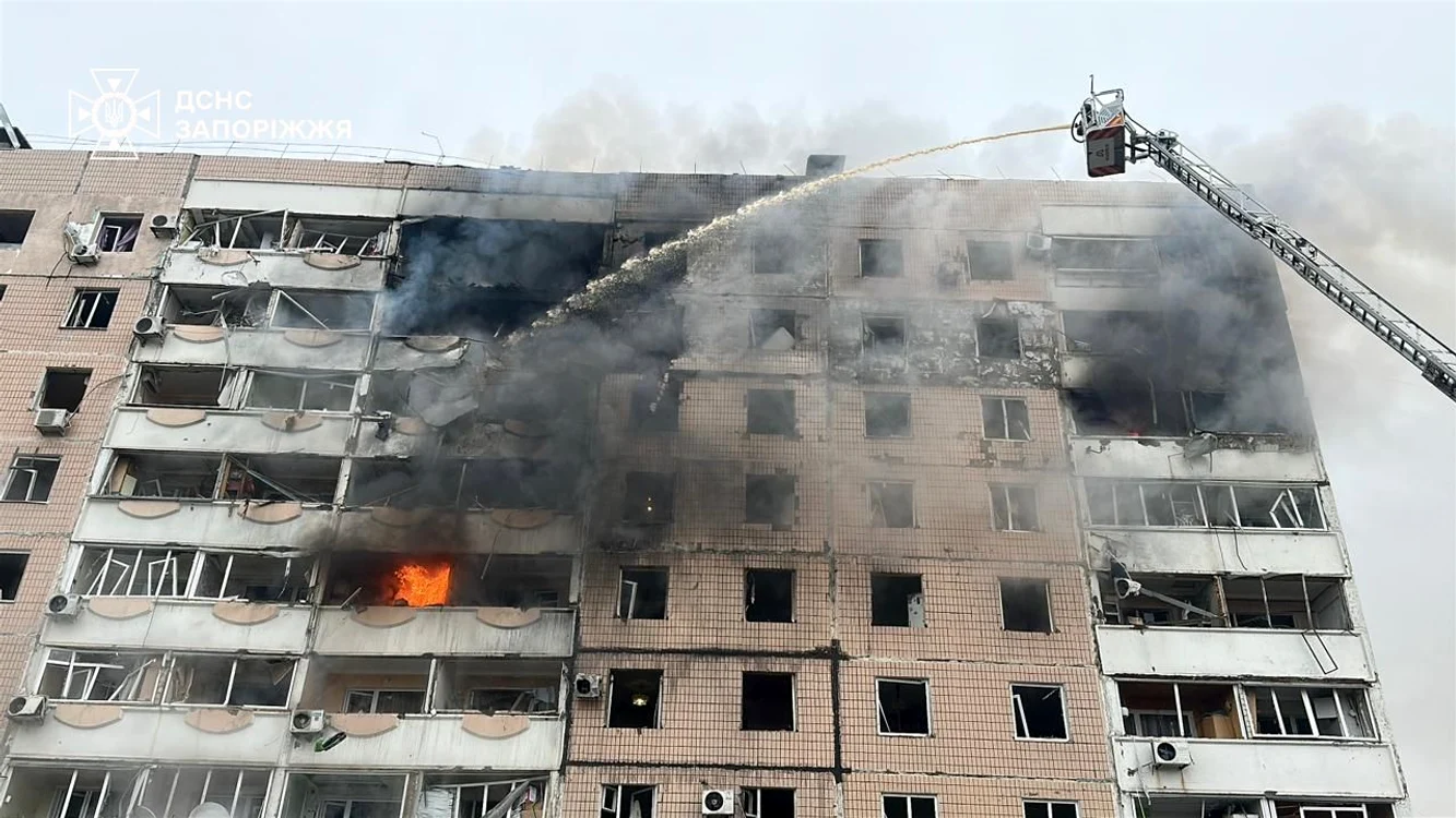 Atac rusesc în Zaporojie/FOTO:Telegram