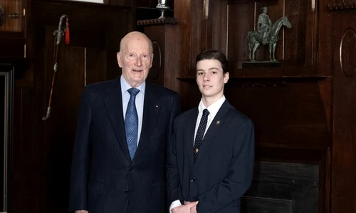 Regele Simeon al Bulgariei cu nepotul său, Simeon Hassan profimedia 0982170076 jpg