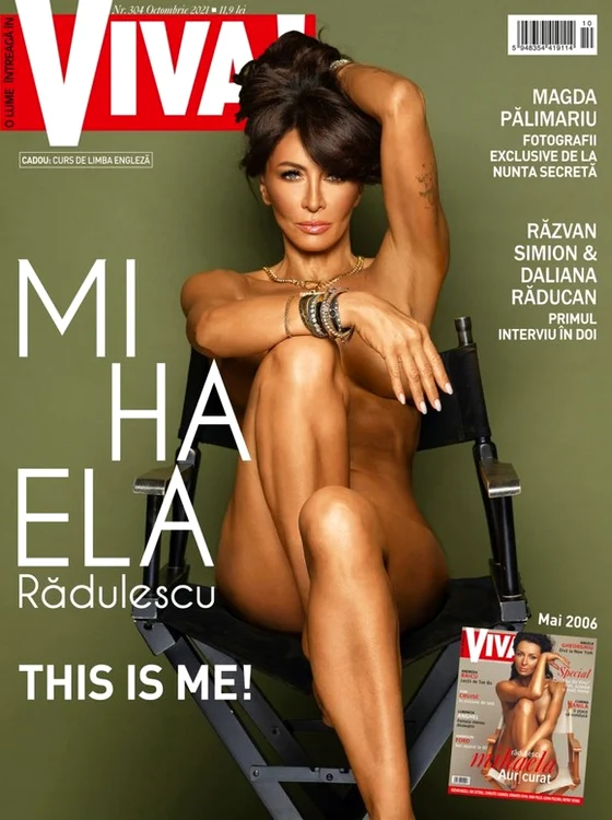 
    Mihaela Rădulescu, nud pe coperta de octombrie a revistei Vivafoto: Marius Bărăgan  