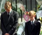 William și Harry la funeraliile prințesei Diana.
