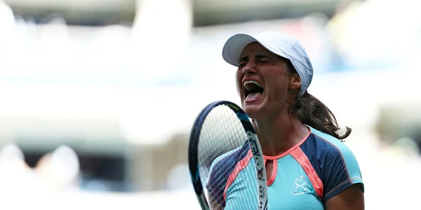 Monica Niculescu reacţionează în partida contra danezei Caroline Wozniacki la  US Open 2016 la Centrul Naţional de Tenis USTA Billie Jean King în Flushing cartierul Queens New York FOTO Guliver/GettyImages/Elsa 