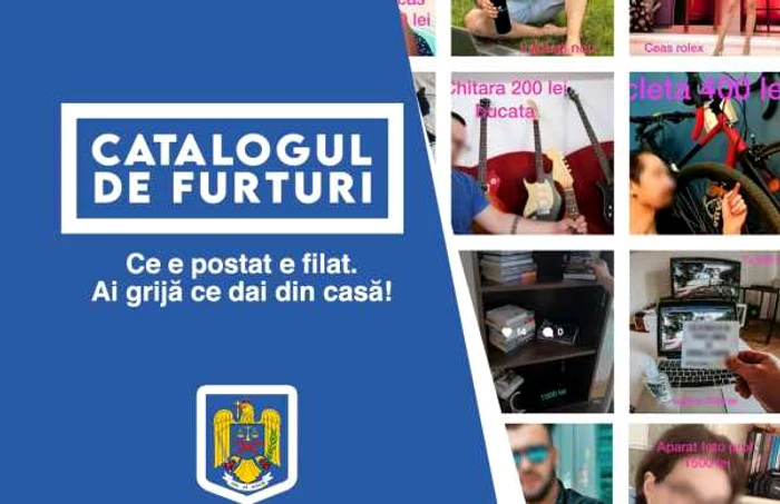 Campania Poliţiei Române arată care informaţiile şi imaginile publicate pe reţelele de socializare pot oferi ponturi infractorilor