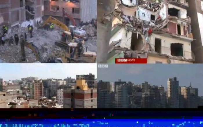 Tot mai multe clădiri construite ilegal în Egipt se prăbuşesc FOTO Captură BBC