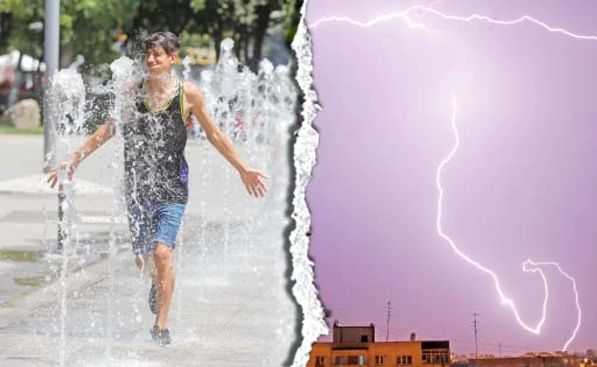 Sâmbătă şi duminică, pe zi, au fost călduri infernale. De duminică seară au început vijeliile, care au scăzut luni temperatura cu 20 de grade