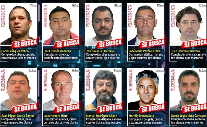 Cei mai căutați infractori în Spania FOTO: Facebook