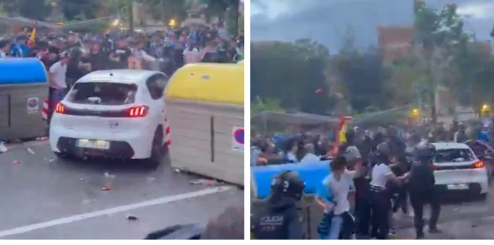 Imaginile haosului la Barcelona. Captură video X