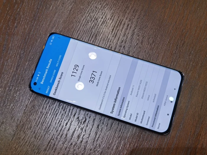 Xiaomi Mi11 test geekbench