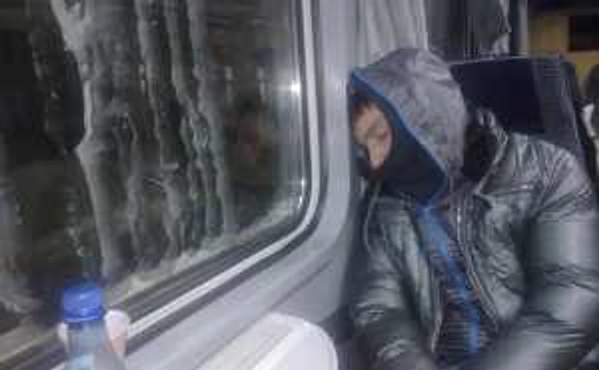 Imagini din trenul groazei. FOTO: Marius Martin, pasager în tren