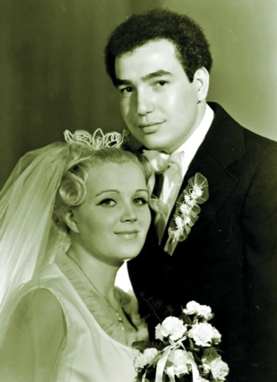 Lucreția Ciobanu, alături de soțul ei