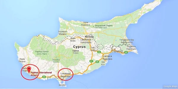 Google Maps - baze militare Cipru