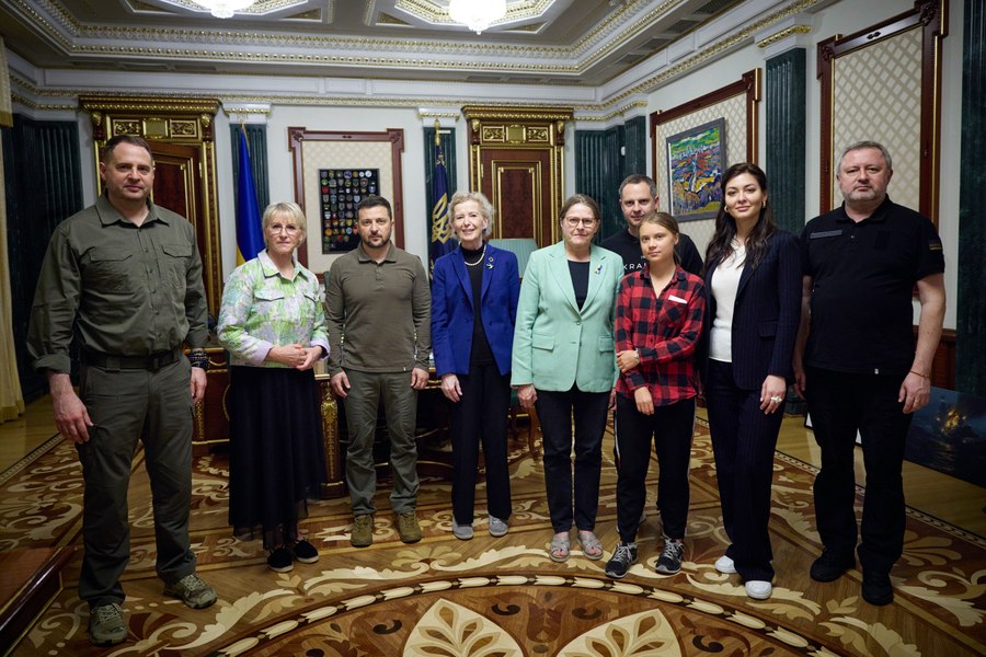 Greta Thunberg, la Kiev. Despre ce a discutat cu Zelenski