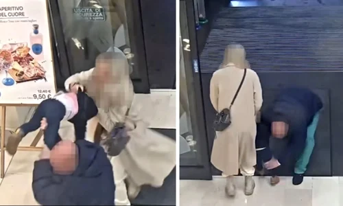 un roman incearca sa rapesca o fetita in italia foto captura video jpeg