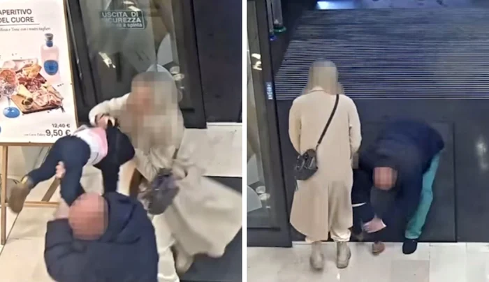 Un român a rănit grav o fetiță într-un supermarket din Bergamo FOTO: Captură video
