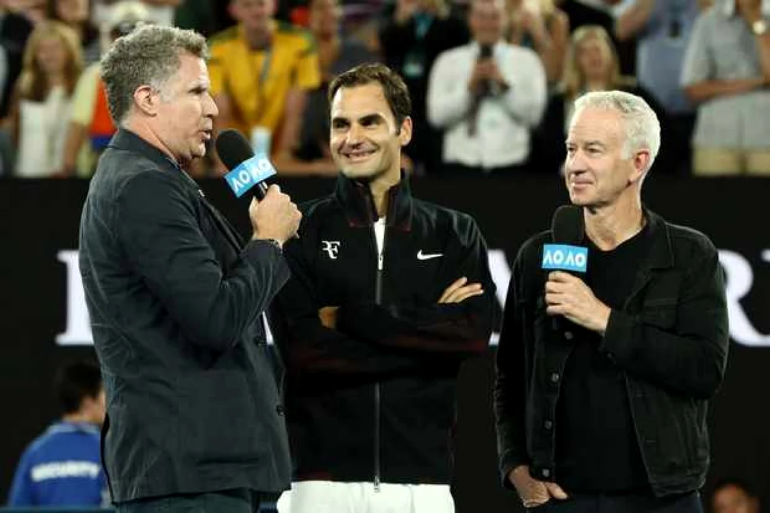 Will Ferrell, Roger Federer şi John McEnroe