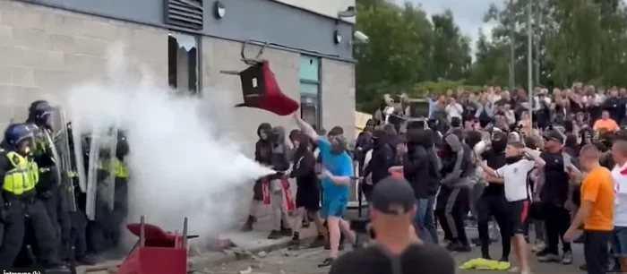 Revoltele din Marea Britanie au paralizat țara. FOTO: Captura Channel 4
