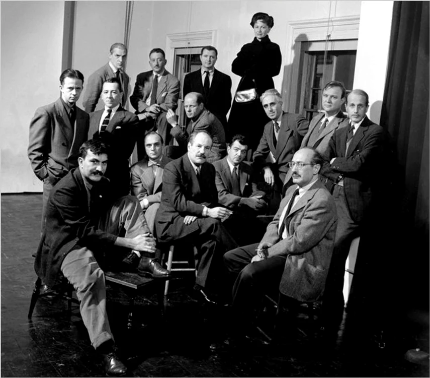 Hedda Sterne fotografiată în anul 1951,  în revista Life,  alături de alți pictori aparținând Expresionismului Abstract,  fiind cunoscută drept singura femeie din grupul The Irascibles