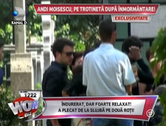 Andi Moisescu a participat de curând la o înmormântare (captură: WOWbiz)