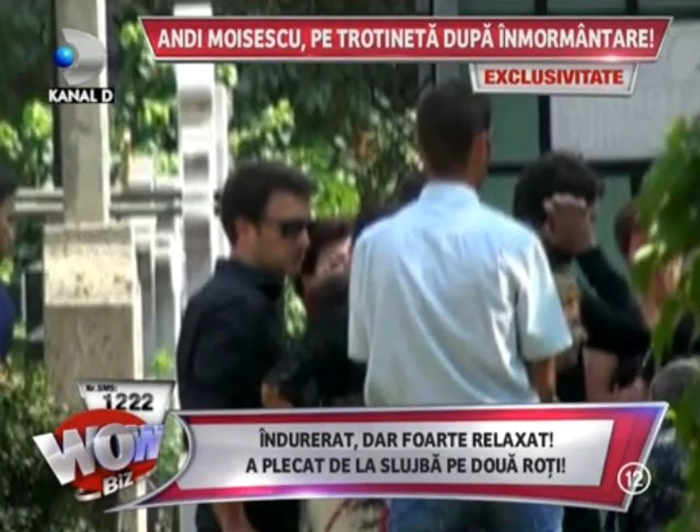 Andi Moisescu a participat de curând la o înmormântare (captură: WOWbiz)