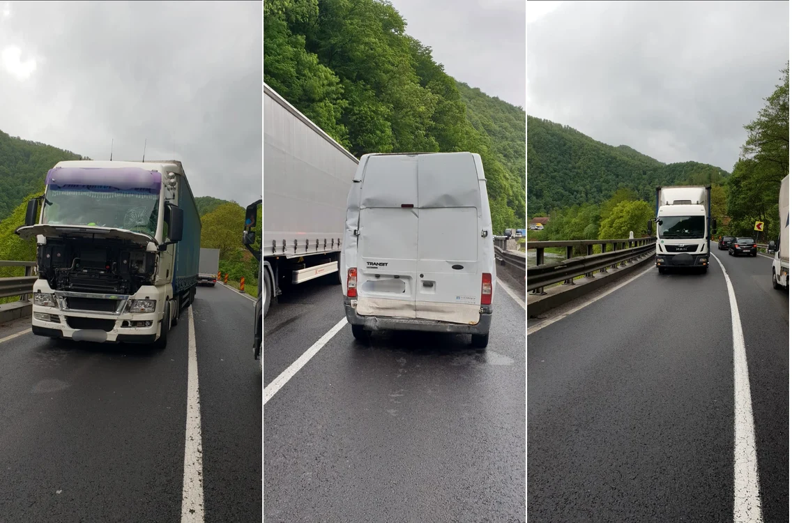 Carambol pe Valea Oltului în Lazaret Sibiu soldat cu o victimă și paralizarea traficului pe DN7 Cola