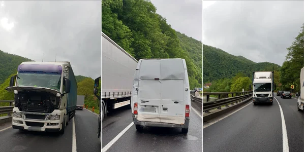 Carambol pe Valea Oltului în Lazaret Sibiu soldat cu o victimă și paralizarea traficului pe DN7 Colaj 