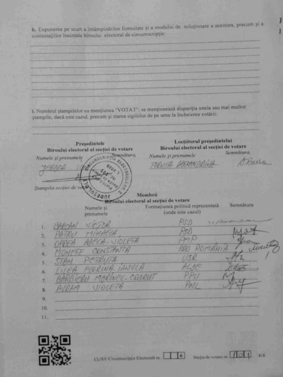 proces verbal USR