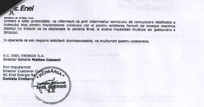 Răspunsul Enel pentru Echim