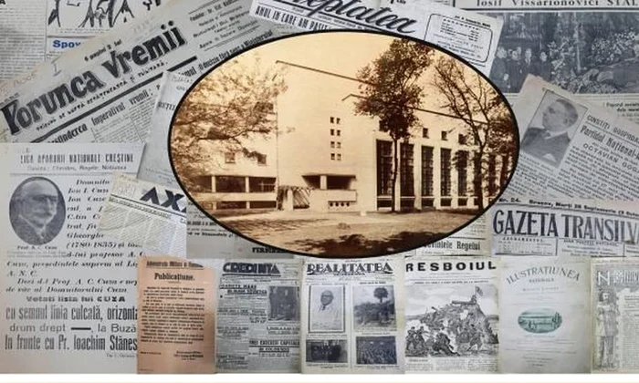 „Pagini de istorie adunate și păstrate  în depozitele Bibliotecii Academiei Române“  Expoziție de periodice și foi volante jpeg
