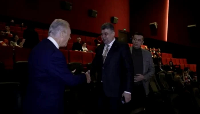 Marcel Ciolacu şi Sorin Grindeanu şi-au strâns mâna cu Piero Ferrari, în mijlocul sălii de cinema