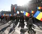 Reprezentanți ai partidului AUR și simpatizanți ai acestora și ai candidatului independent Călin Georgescu participă la o acțiune de protest cu titlul „Miting pentru democrație“ în București. FOTO Inquam Photos / George Călin