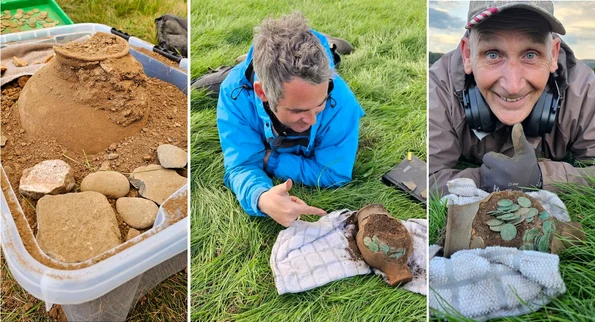 Tezaurul ar putea fi cea mai mare din istoria Țării Galilor (© Facebook / Minelab Metal Detectors)