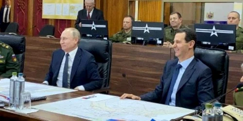 Vladimir Putin in Siria cu omologul Bashar al Assad 7 ianuarie FOTO AFP