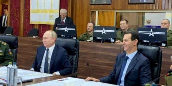 Vladimir Putin in Siria cu omologul Bashar al Assad 7 ianuarie FOTO AFP
