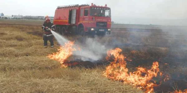 incendiu vegetatie uscata Galati 1