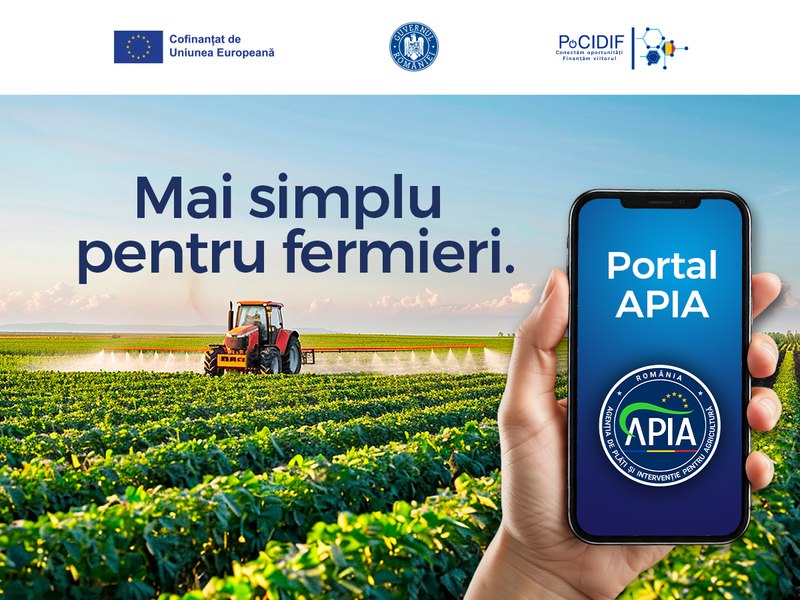 Lansarea proiectului  „Portal unic al fermierilor solicitanți ai sprijinului în agricultură gestionat de  Agenția de Plăți și Intervenție pentru Agricultură” – Cod SMIS 339546
