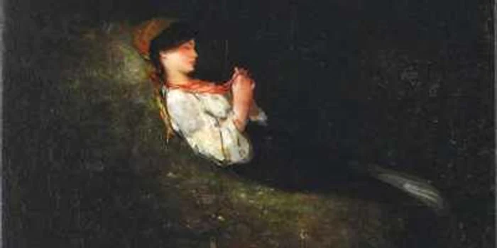 „Fata cu mărgele roşii“ / „Ţărăncuţă odihnindu-se“ de Nicolae Grigorescu