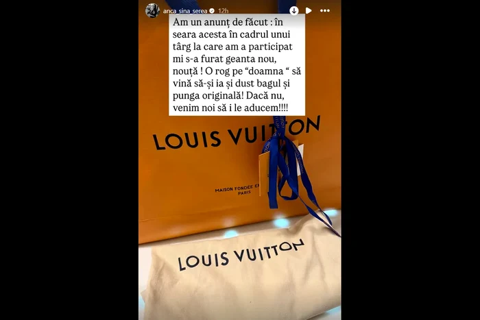 Postarea Ancăi Serea / foto: Instagram 