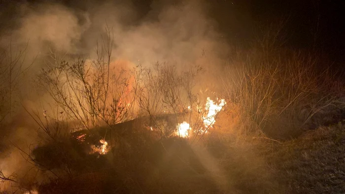 Incendiile de vegetaţie uscată, tot mai frecvente FOTO ISU Ialomiţa