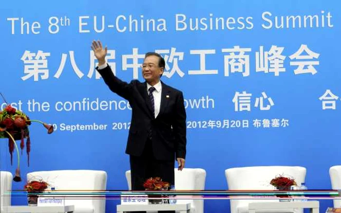 Wen Jiabao, premierul Chinei, la summitul de la Bruxelles.                                              FOTO: Mediafax