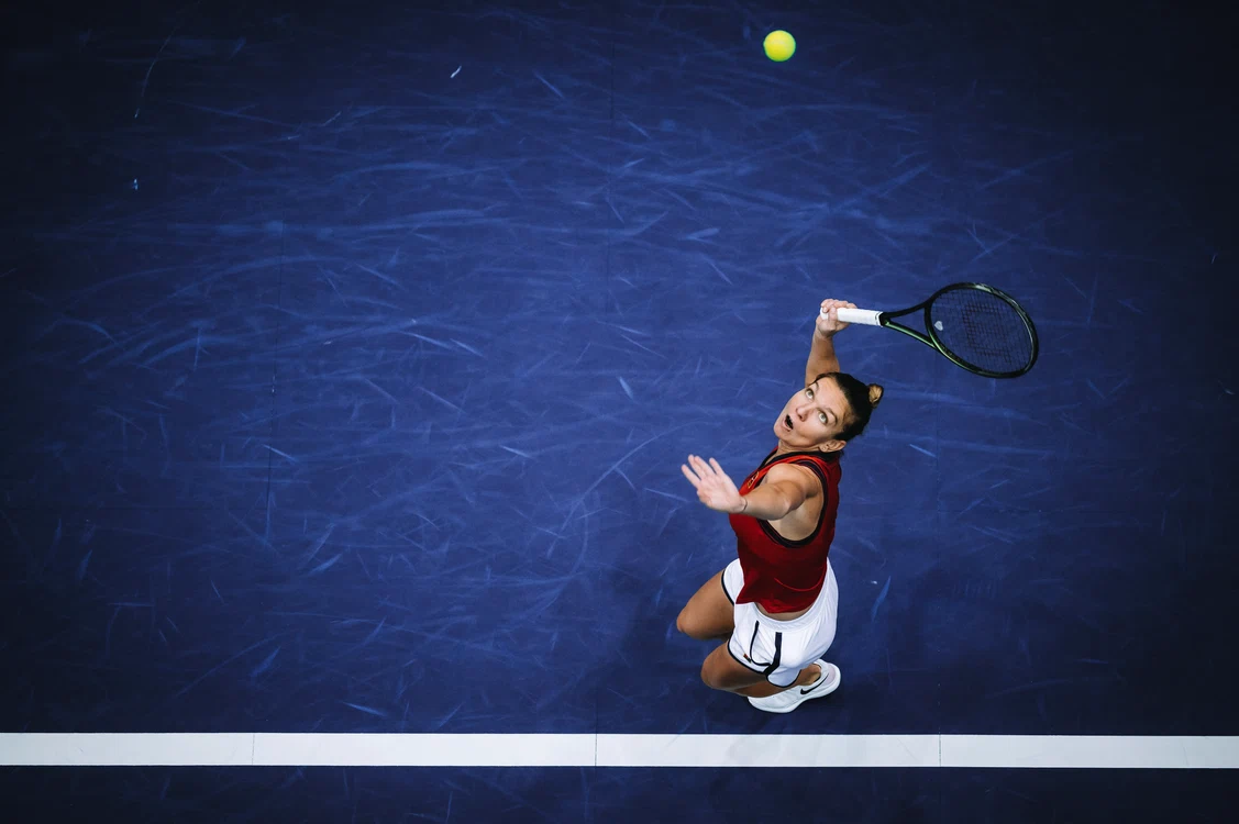 
    Simona Halep a surclasat-o pe Paolini în setul 3Foto: Guliver / GettyImages  