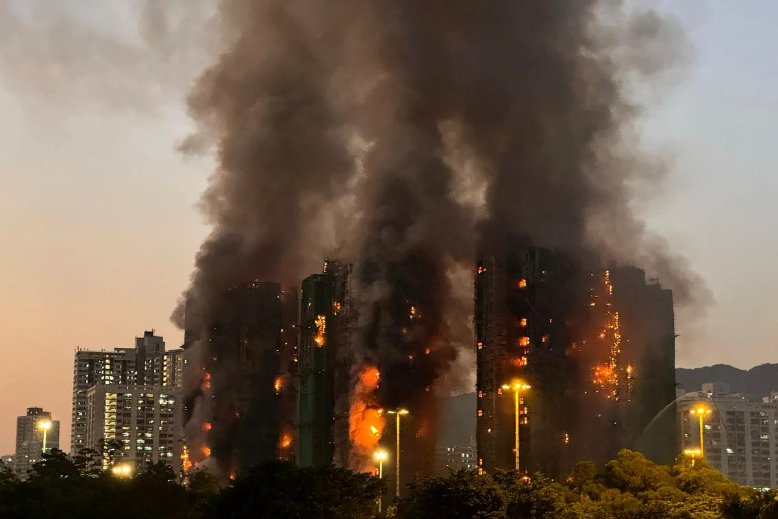 Incendiu în Hong Kong FOTO AFP