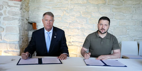 Klaus Iohannis și Volodimir Zelenski FOTO: Presidency