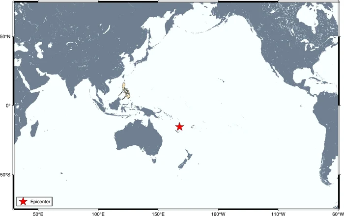 Seismul a avut loc în Vanuatu. FOTO: Philippine Institute of Volcanology and Seismology facebook.com