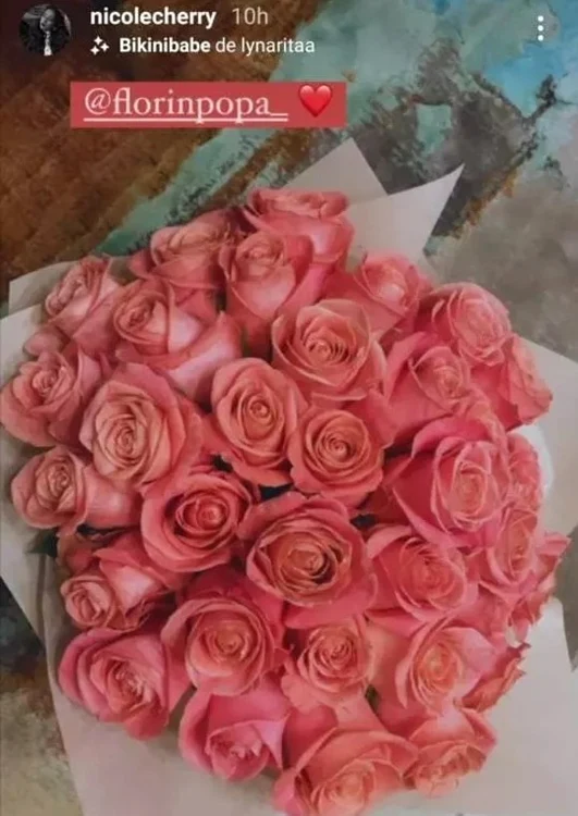 
    Buchetul pe care Nicole Cherry l-a primit de la iubitfoto: Instagram  