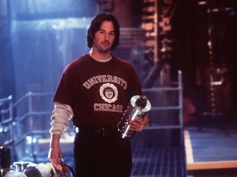 Keanu Reeves, în filmul "Reacție în lanț" (7 iunie 1996)