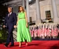 Melania Trump a ales o rochie Valentino, verde neon, pentru cea de a treia zi a Convenției Republicane jpeg