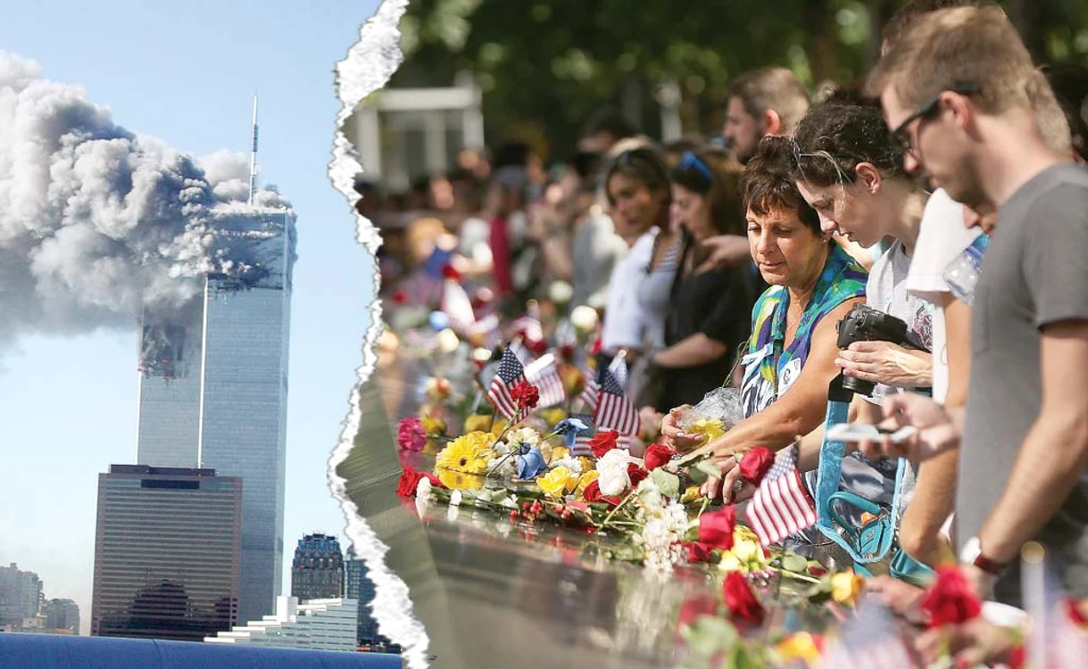 
    11 septembrie 2001: Turnurile Gemene de la World Trade  Center sunt lovite de avioane. 11 septembrie 2018: Americanii se reculeg la locul în  care se ridicau Turnurile Gemene înainte de atentatFotografii: Guliver/ GettyImages  