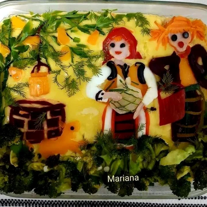O salată de bouef decorată de Mariana FOTO Mariana Grigoruță