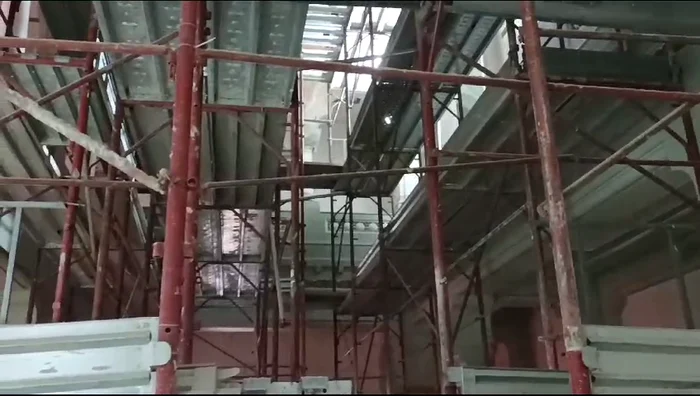 Șantierul de la Biblioteca Buzăului FOTO I.B.